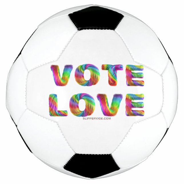 SlipperyJoe vote love equality rainbow-coloured fu Soccer Ball (Front)
