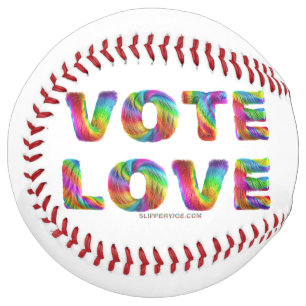 SlipperyJoe vote love equality rainbow-coloured fu Softball