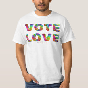 SlipperyJoe vote love equality rainbow-coloured fu T-Shirt