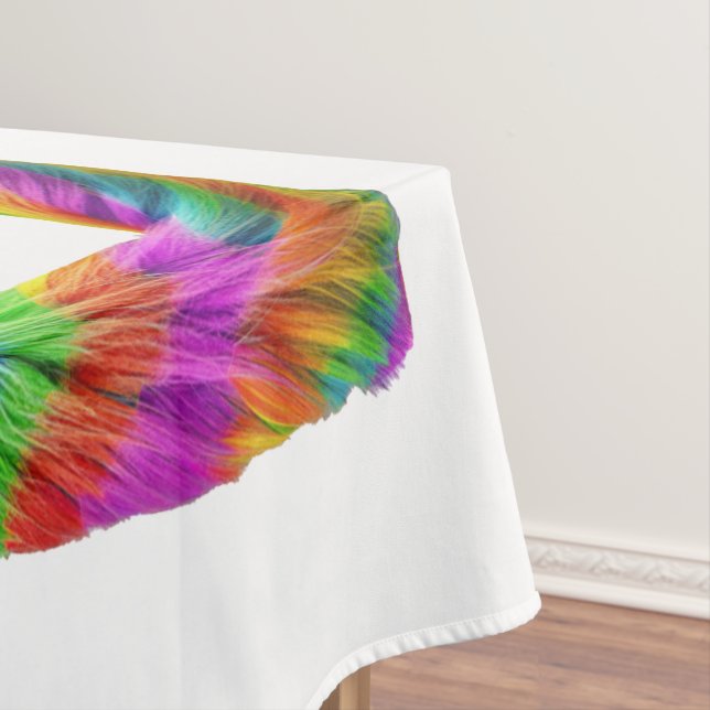 SlipperyJoe vote love equality rainbow-coloured fu Tablecloth (In Situ)