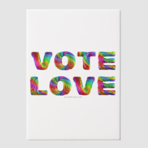 SlipperyJoe vote love equality rainbow-coloured fu Vellum Invitations