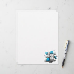 SlipperyJoe's 3D cubes captivating arrangement thr Letterhead