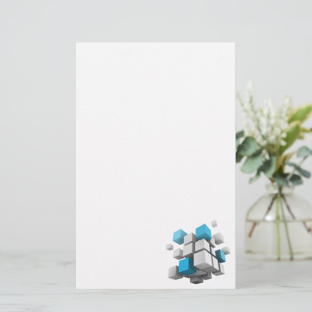 SlipperyJoe's 3D cubes captivating arrangement thr Stationery (Standing Front)