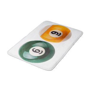 SlipperyJoe's 69 hard pool table two billiard ball Bath Mat