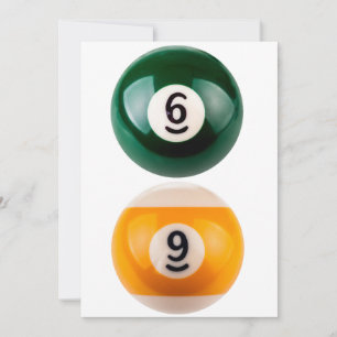SlipperyJoe's 69 hard pool table two billiard ball Holiday Card