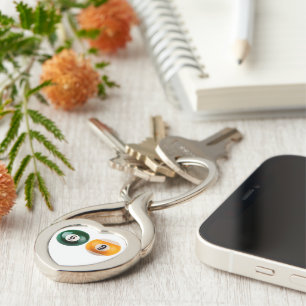 SlipperyJoe's 69 hard pool table two billiard ball Keychain