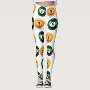 SlipperyJoe's 69 hard pool table two billiard ball Leggings