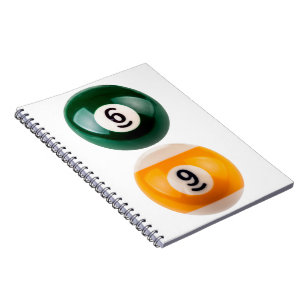 SlipperyJoe's 69 hard pool table two billiard ball Notebook