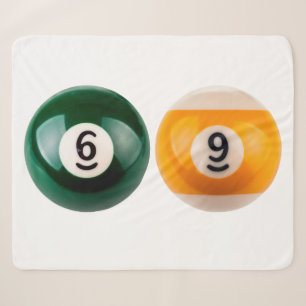 SlipperyJoe's 69 hard pool table two billiard ball Sherpa Blanket