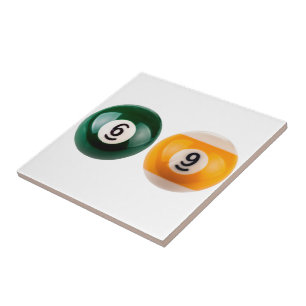 SlipperyJoe's 69 hard pool table two billiard ball Tile