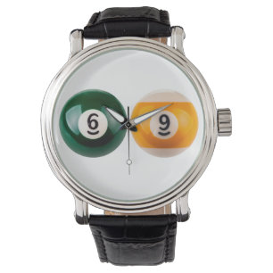 SlipperyJoe's 69 hard pool table two billiard ball Watch