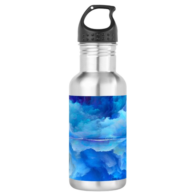 SlipperyJoe's abstract cloud artwork colourful sur 532 Ml Water Bottle (Front)