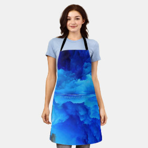 SlipperyJoe's abstract cloud artwork colourful sur Apron