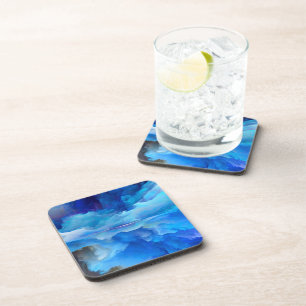 SlipperyJoe's abstract cloud artwork colourful sur Coaster