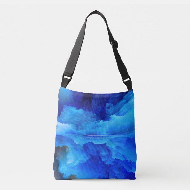 SlipperyJoe's abstract cloud artwork colourful sur Crossbody Bag (Front)