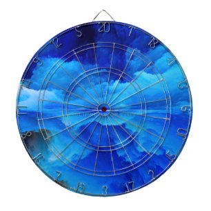SlipperyJoe's abstract cloud artwork colourful sur Dartboard