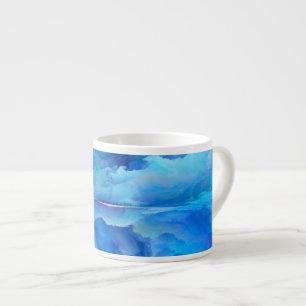 SlipperyJoe's abstract cloud artwork colourful sur Espresso Cup