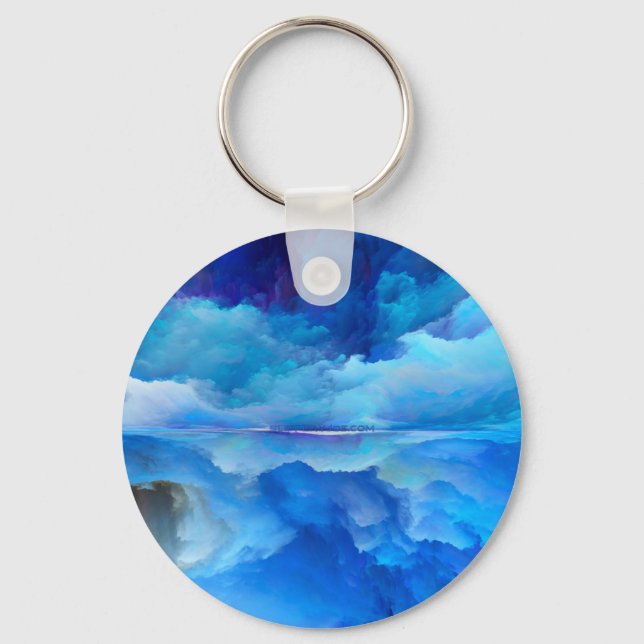 SlipperyJoe's abstract cloud artwork colourful sur Keychain (Front)