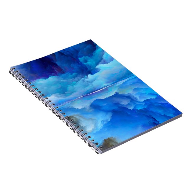 SlipperyJoe's abstract cloud artwork colourful sur Notebook (Right Side)