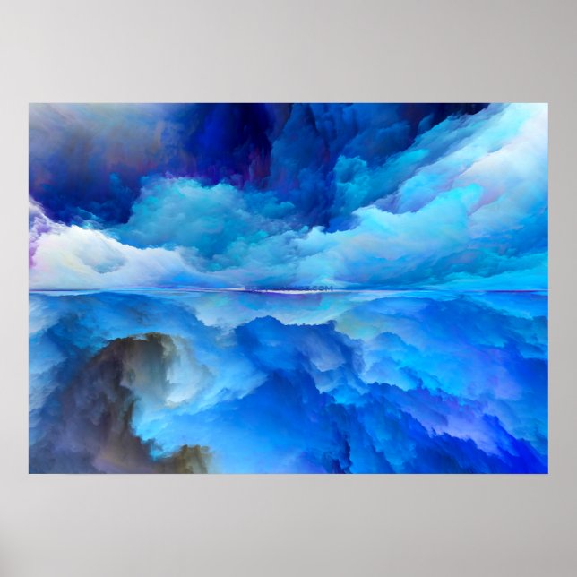 SlipperyJoe's abstract cloud artwork colourful sur Poster (Front)