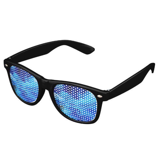 SlipperyJoe's abstract cloud artwork colourful sur Retro Sunglasses (Angled)