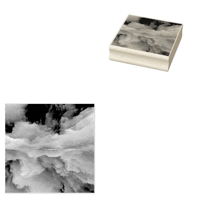 SlipperyJoe's abstract cloud artwork colourful sur Rubber Stamp (Stamped)