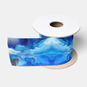 SlipperyJoe's abstract cloud artwork colourful sur Satin Ribbon