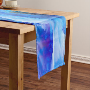 SlipperyJoe's abstract cloud artwork colourful sur Short Table Runner