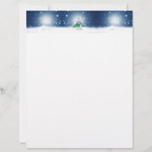 SlipperyJoe's adorable Christmas snowman character Letterhead