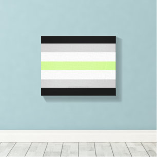 SlipperyJoe's Agender Pride Flag gay gifts LGBTQIA Canvas Print