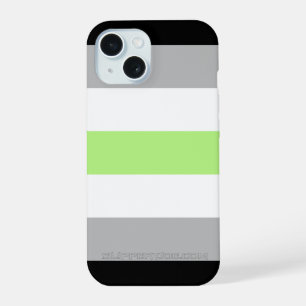SlipperyJoe's Agender Pride Flag gay gifts LGBTQIA iPhone 15 Case