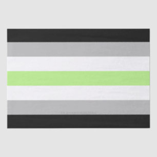 SlipperyJoe's Agender Pride Flag gay gifts LGBTQIA Tissue Paper