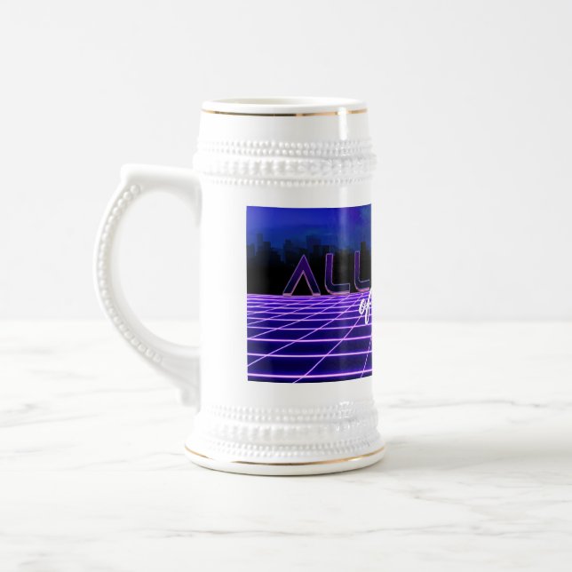 SlipperyJoe's all kinds wrong bold 3D text retro 1 Beer Stein (Left)