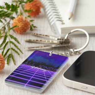 SlipperyJoe's all kinds wrong bold 3D text retro 1 Keychain