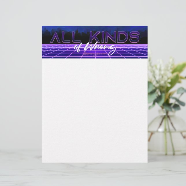 SlipperyJoe's all kinds wrong bold 3D text retro 1 Letterhead (Standing Front)