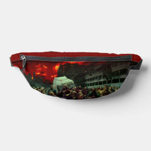 SlipperyJoe's apocalyptic Halloween scene large gr Fanny Pack