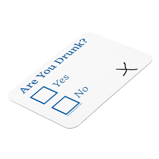 SlipperyJoe's Are You Drunk hammered check boxes c Magnet (Left Side)