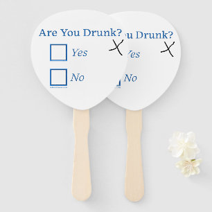 SlipperyJoe's are you drunk humourous slightly sar Hand Fan
