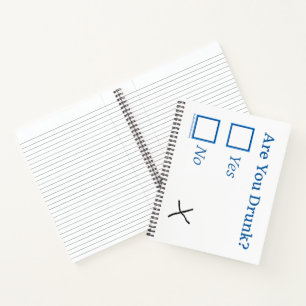 SlipperyJoe's are you drunk humourous slightly sar Notebook