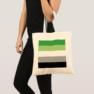 SlipperyJoe's Aromantic Pride Flag gay gifts LGBTQ Tote Bag