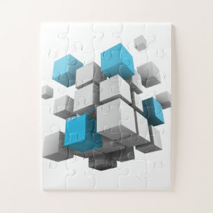 SlipperyJoe's artistic 3D Cubes dissolving gay gif Jigsaw Puzzle