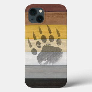 SlipperyJoe's artistic Bear Wood gay gifts Bear Br iPhone 13 Case