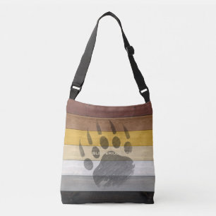 SlipperyJoe's artistic Bear Wood gay gifts Bear Br Crossbody Bag