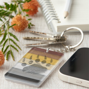 SlipperyJoe's artistic Bear Wood gay gifts Bear Br Keychain