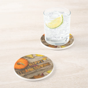 SlipperyJoe's artistic Happy Thanksgiving gay prid Coaster