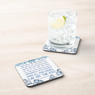 SlipperyJoe's artistic ice alcohol gay gifts LGBTQ Coaster