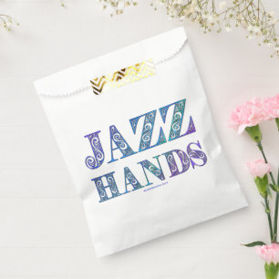 SlipperyJoe's artistic Jazz Hands vibrant colours Favour Bag