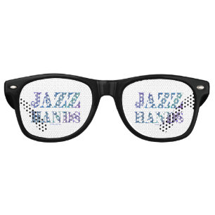 SlipperyJoe's artistic Jazz Hands vibrant colours  Retro Sunglasses