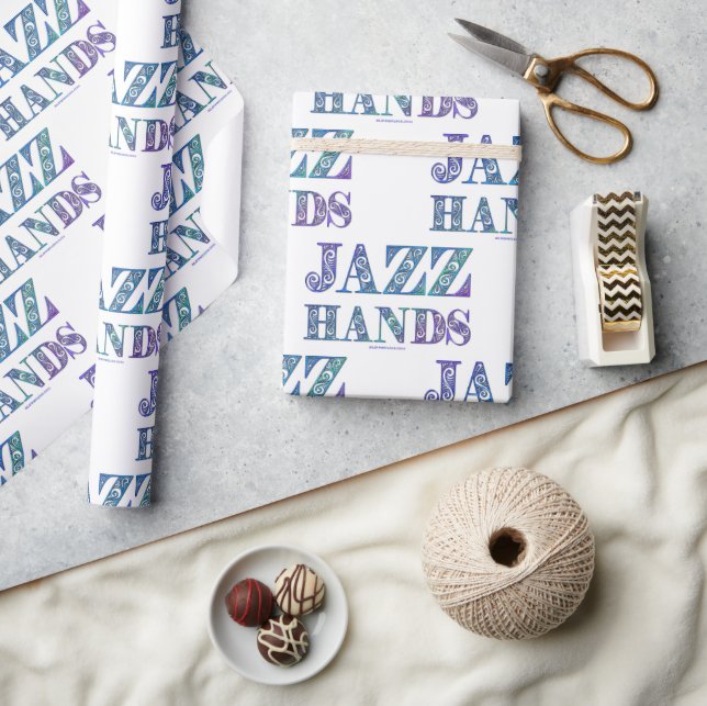 SlipperyJoe's artistic Jazz Hands vibrant colours  Wrapping Paper (Crafts)