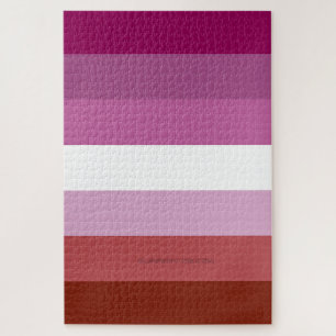 SlipperyJoe's artistic Lesbian Pride flag gay gift Jigsaw Puzzle